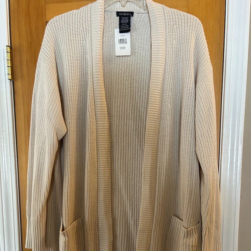 NEW Max & Mia Long-sleeved, cardigan sweater - SZ XL